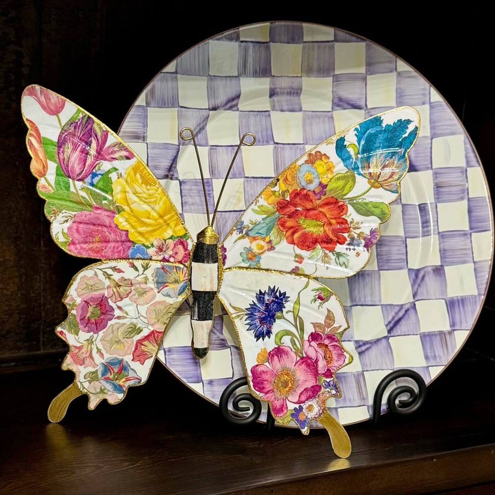 Hand Crafted Flower Market Butterfly wall decor - Picture 2 of 8